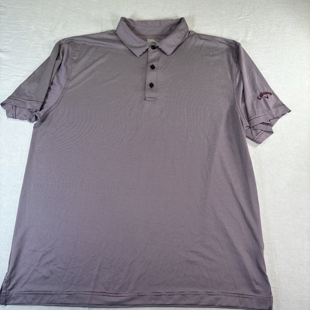 Callaway Polo Shirt Mens XLarge‎ Burgundy Golf Opti-Dri Performance Casual Cpx